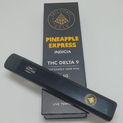 East Coast Gold - Disposable Rechargeable Vape Carts W/ Charging Wire - 1gm (1000mg)